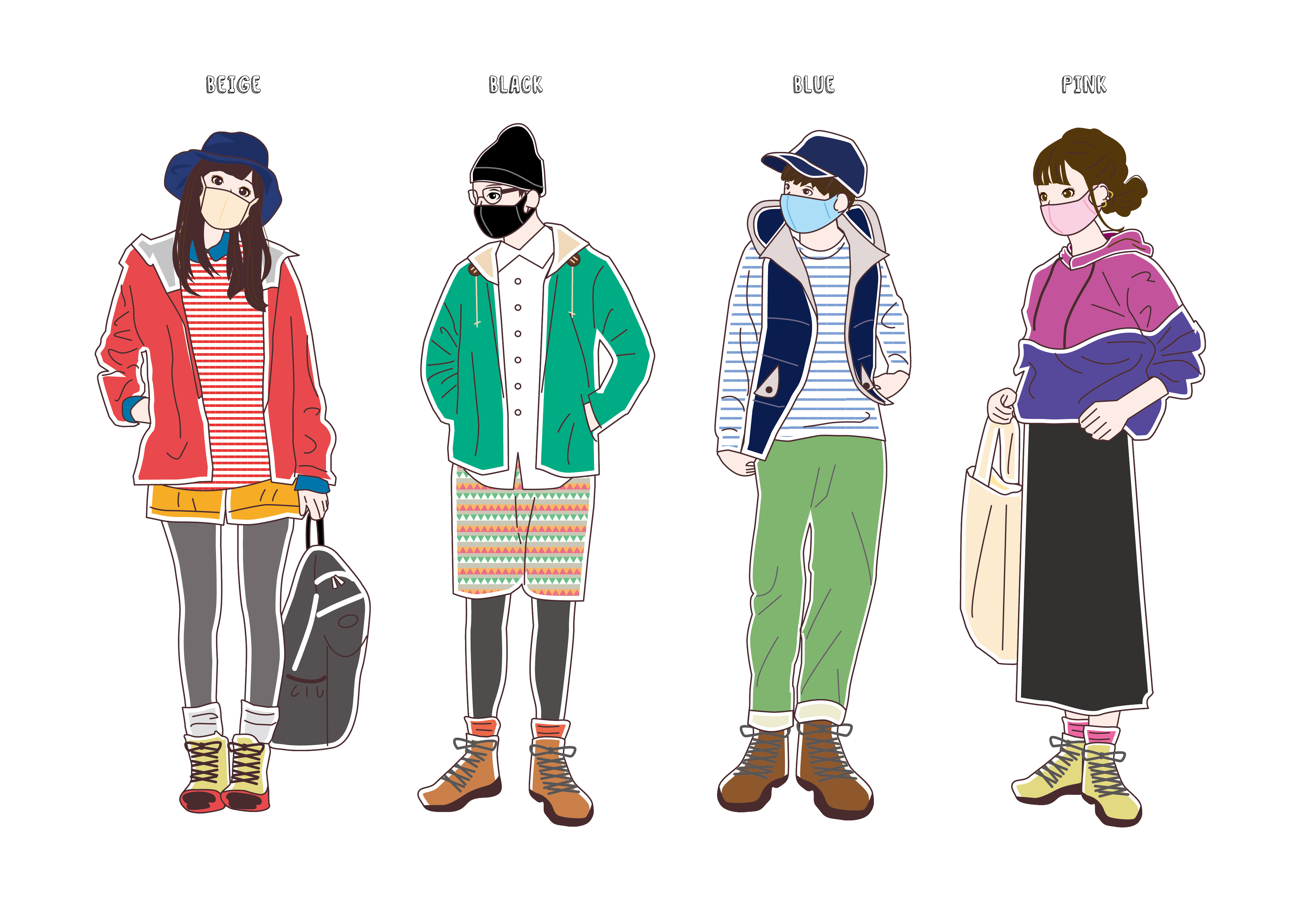 「動きやすいトップス」＋「ストレッチパンツ」