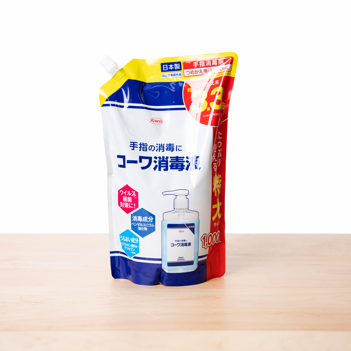 おまとめ販売 コーワ消毒液 つめかえ用 1000ml 10個 1000ml 10個 すべての商品 Kowa コーワ ハピネスダイレクト