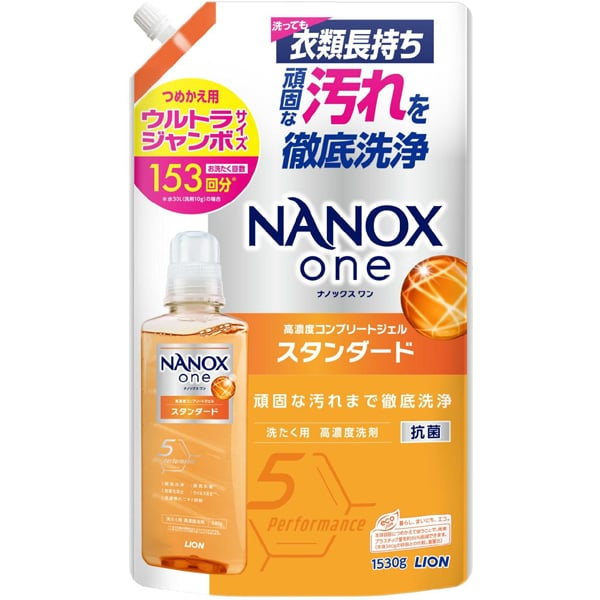 ライオン LION NANOX one ナノックスワン スタンダード つめかえ用 1530g[洗濯用液体洗剤] 1530g