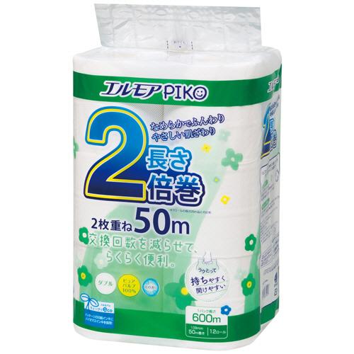 エルモア ピコ  トイレットロール  2倍巻（12ロール ダブル50m）