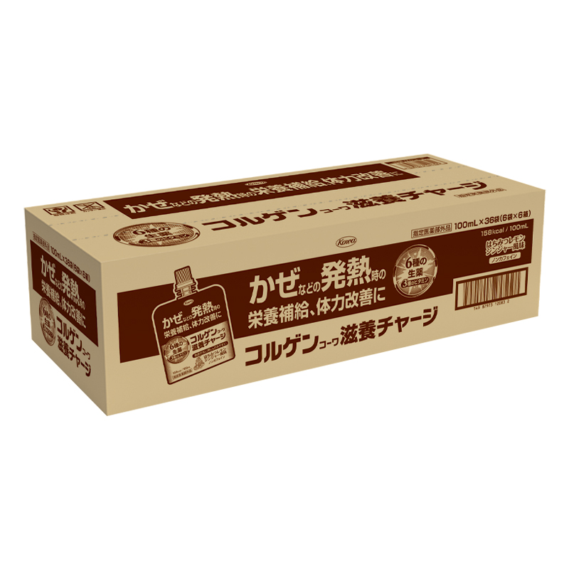 コルゲンコーワ滋養チャージ はちみつレモンジンジャー風味 100mL x 36袋【指定医薬部外品】 100mL×36袋