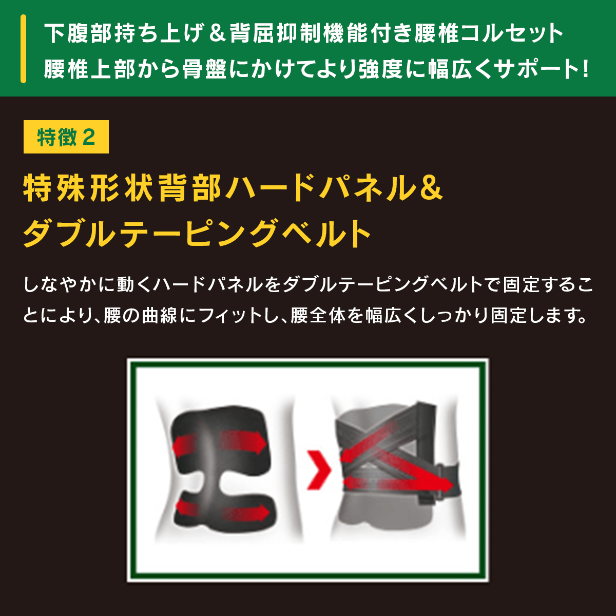 【限定販売】バンテリンコーワサポーター 腰椎コルセット ブラック M