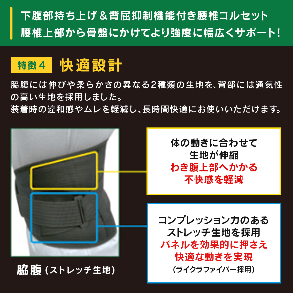 【限定販売】バンテリンコーワサポーター 腰椎コルセット ブラック M