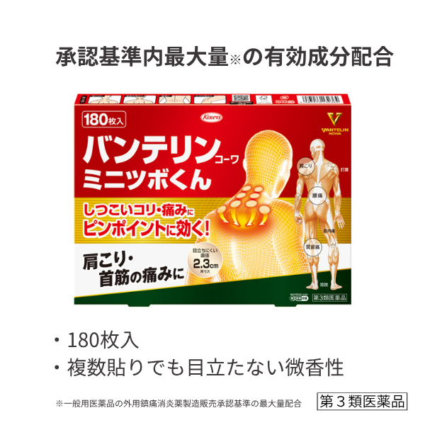 バンテリンコーワ ミニツボくん 180枚入【第3類医薬品】 180枚