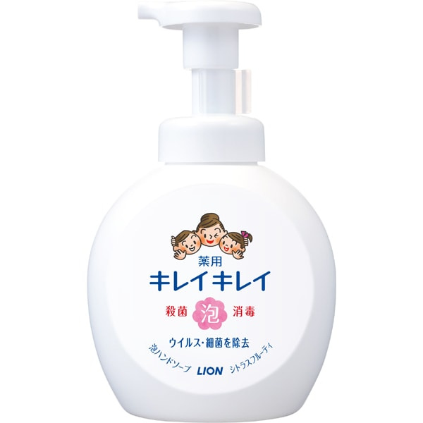 ライオン LION キレイキレイ 薬用泡ハンドソープ シトラスフルーティの香り 本体 大型サイズ 500mL 【医薬部外品】 500ml