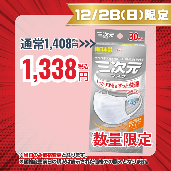 三次元マスク　すこし大きめＬサイズ　ホワイト　30枚入 ホワイト L　30枚