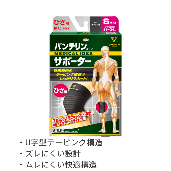バンテリンコーワサポーター　ひざ用 ブラック S