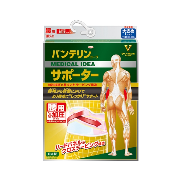 【限定販売】バンテリンコーワ加圧サポーター　腰用　固定タイプ パステルピンク Ｌ