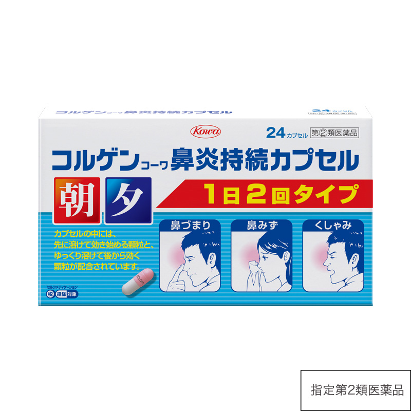 コルゲンコーワ鼻炎持続カプセル　24カプセル 【指定第2類医薬品】