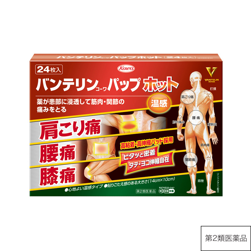 バンテリンコーワパップホット　24枚 【第2類医薬品】
