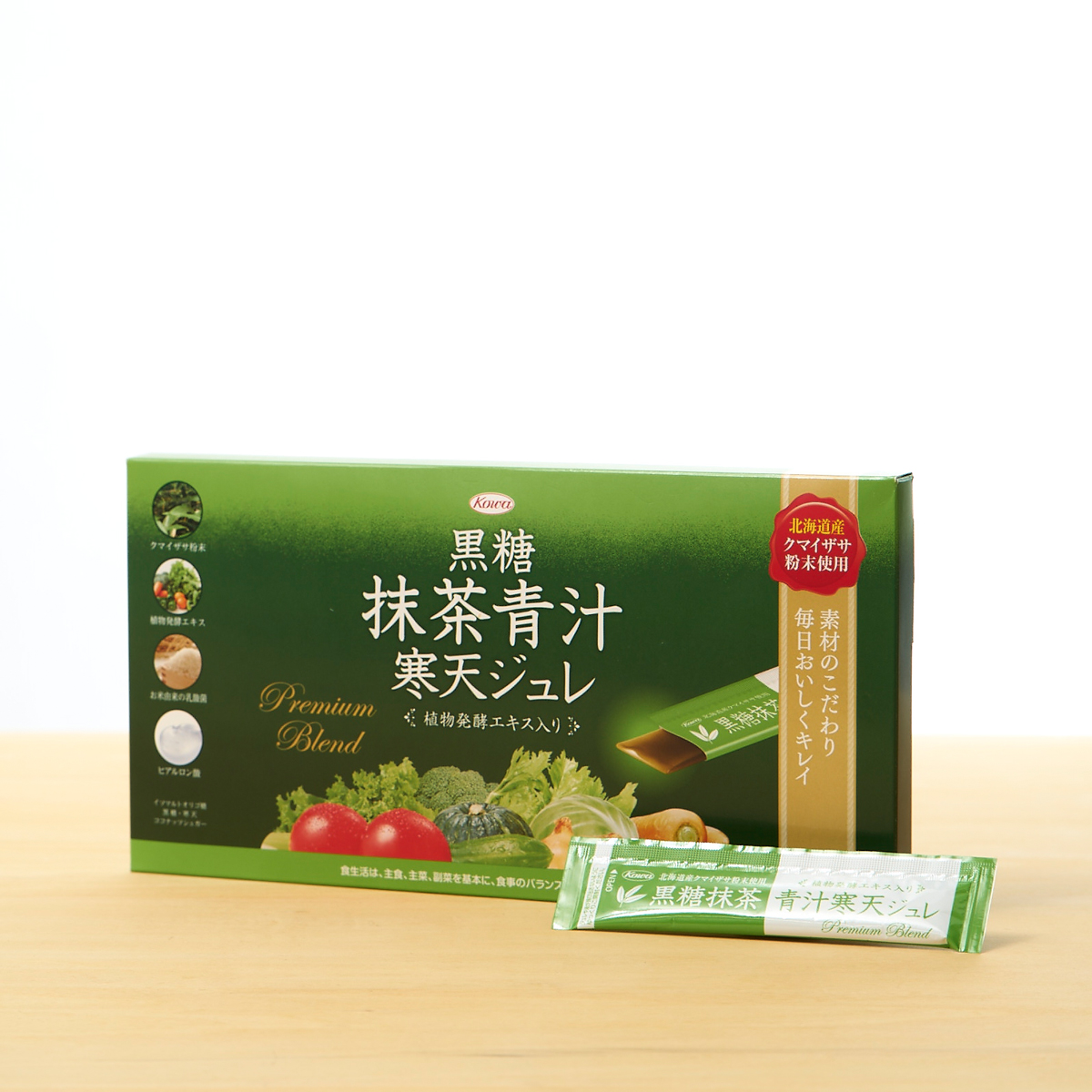 黒糖 抹茶青汁 寒天ジュレ 30本 ※