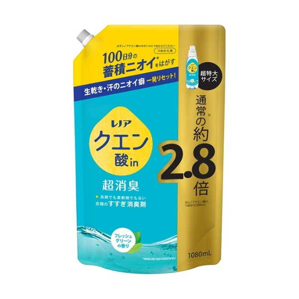 P&G レノア クエン酸 in 超消臭 フレッシュグリーンの香り つめかえ用 1080mL