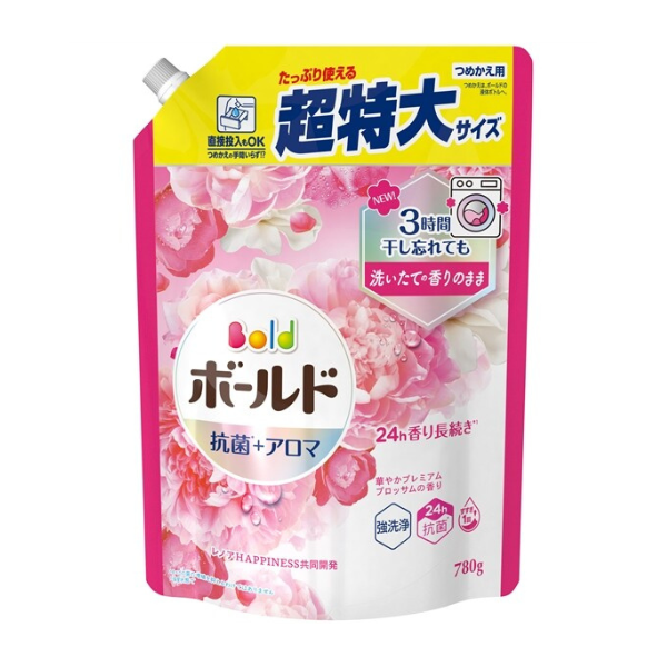 P&G ボールド ジェル 華やかプレミアムブロッサムの香り つめかえ用 780g[柔軟剤入り洗濯洗剤]