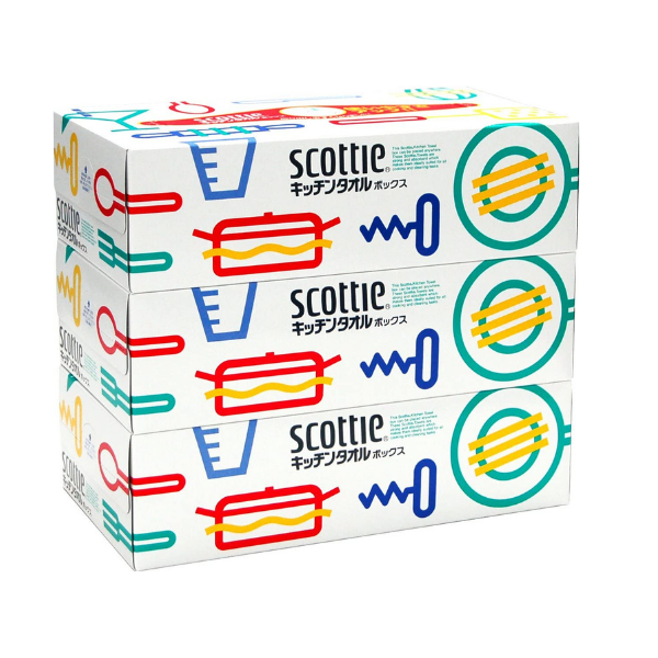 スコッティ キッチンタオル ボックス3箱パック [キッチンペーパー]
