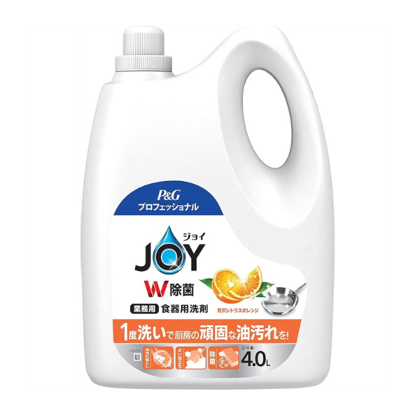 P&Gプロフェッショナル ジョイ JOY W除菌 贅沢シトラスオレンジの香り 業務用 詰め替え 4L [食器用洗剤]