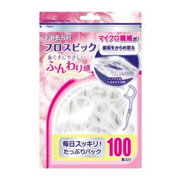 デンタルプロ フレッシュ フロスピック 100本入り[フロス・歯間ブラシ]
