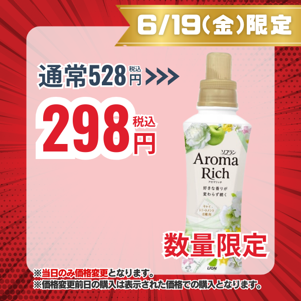 ライオン LION ソフラン アロマリッチ エリー ナチュラルブーケアロマの香り 本体 480ml[柔軟剤]
