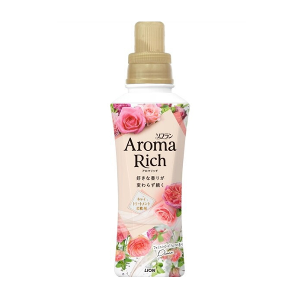 ライオン LION ソフラン アロマリッチ ダイアナ フェミニンローズアロマの香り 本体 480ml[柔軟剤]