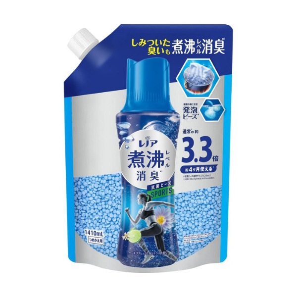 P&G レノア 煮沸レベル消臭抗菌ビーズ SPORTS クールリフレッシュ＆シトラスの香り 詰替 超特大 1410ml[洗濯ビーズ]