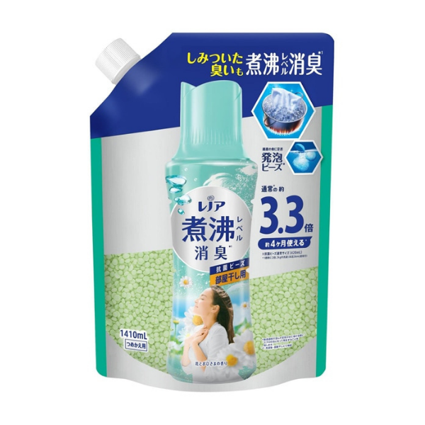 P&G レノア 煮沸レベル消臭抗菌ビーズ 部屋干し 花とおひさまの香り 詰替 超特大 1410ml[洗濯ビーズ]