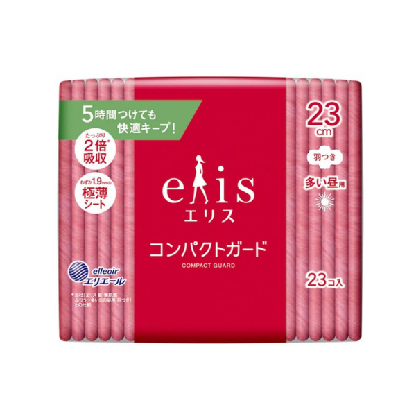 エリス elis コンパクトガード 多い昼用 羽つき 23cm 23枚 [生理用ナプキン]