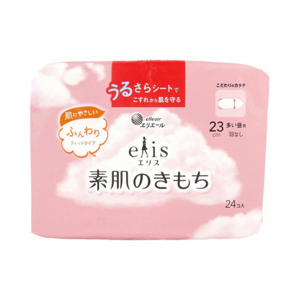 エリス elis 素肌のきもち 多い昼用 羽なし 23cm 24枚 [生理用ナプキン]