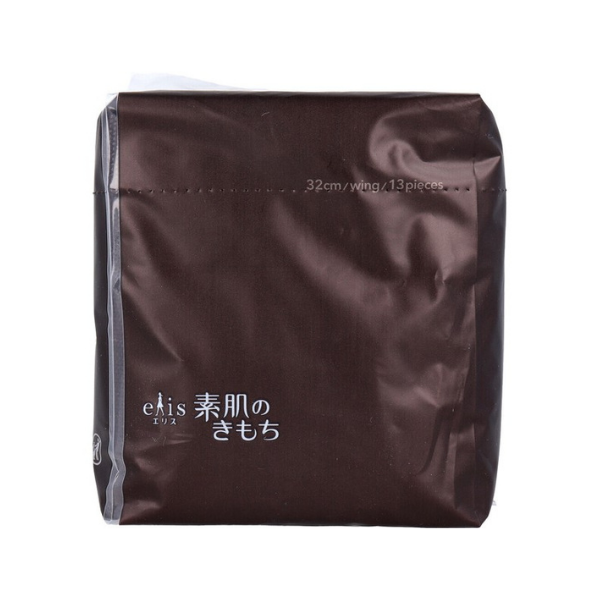 エリス elis 素肌のきもち シンプルデザイン 超スリム 特に多い夜用 羽つき 32cm 13枚 [生理用ナプキン]
