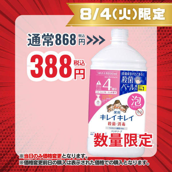 ライオン LION キレイキレイ 薬用泡ハンドソープ シトラスフルーティの香り つめかえ用 800mL 【医薬部外品】