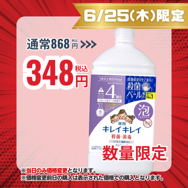ライオン LION キレイキレイ 薬用泡ハンドソープ フローラルソープの香り つめかえ用 800mL 【医薬部外品】
