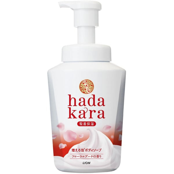 ライオン LION hadakaraハダカラ ボディソープ 泡で出てくるタイプ フローラルブーケの香り 本体 550mL