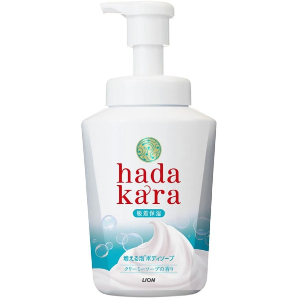 ライオン LION hadakaraハダカラ ボディソープ 泡で出てくるタイプ クリーミーソープの香り 本体 550mL