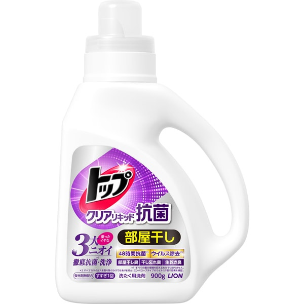 ライオン LION トップ クリアリキッド抗菌 本体 900g[洗濯用液体洗剤]