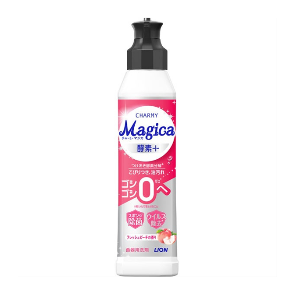 ライオン LION チャーミーマジカ CHARMY Magica 酵素プラス フレッシュピーチの香り 本体 220mL [食器用洗剤]