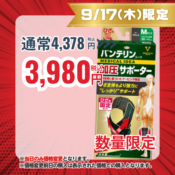 バンテリンコーワ加圧サポーター　ひざ用