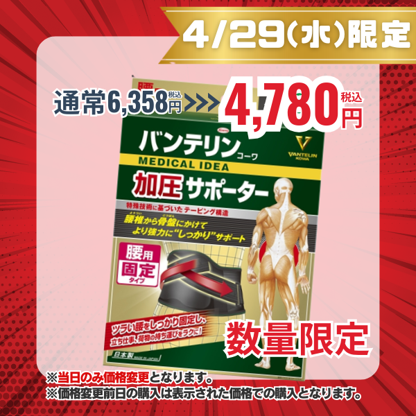 バンテリンコーワ加圧サポーター　腰用