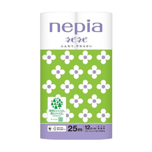 ネピア ネピネピ トイレットロール（12ロール ダブル25m）