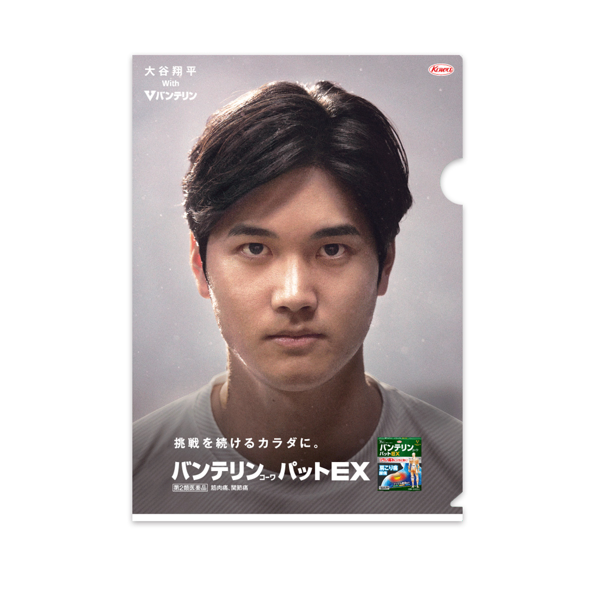 （ノベルティ）大谷翔平クリアファイル　A4サイズ　顔