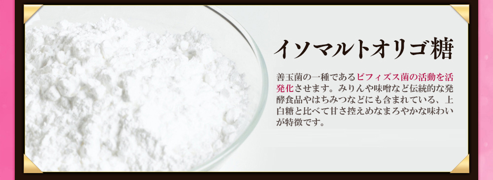 厳選素材03-善玉菌応援成分配合/イソマルトオリゴ糖