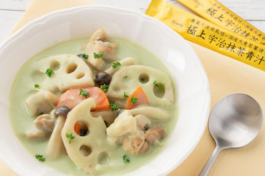 【ハピネス青汁レシピ③】あったかグリーンシチューはとにかく寒い冬に食べたい！2月にぴったりのレシピ